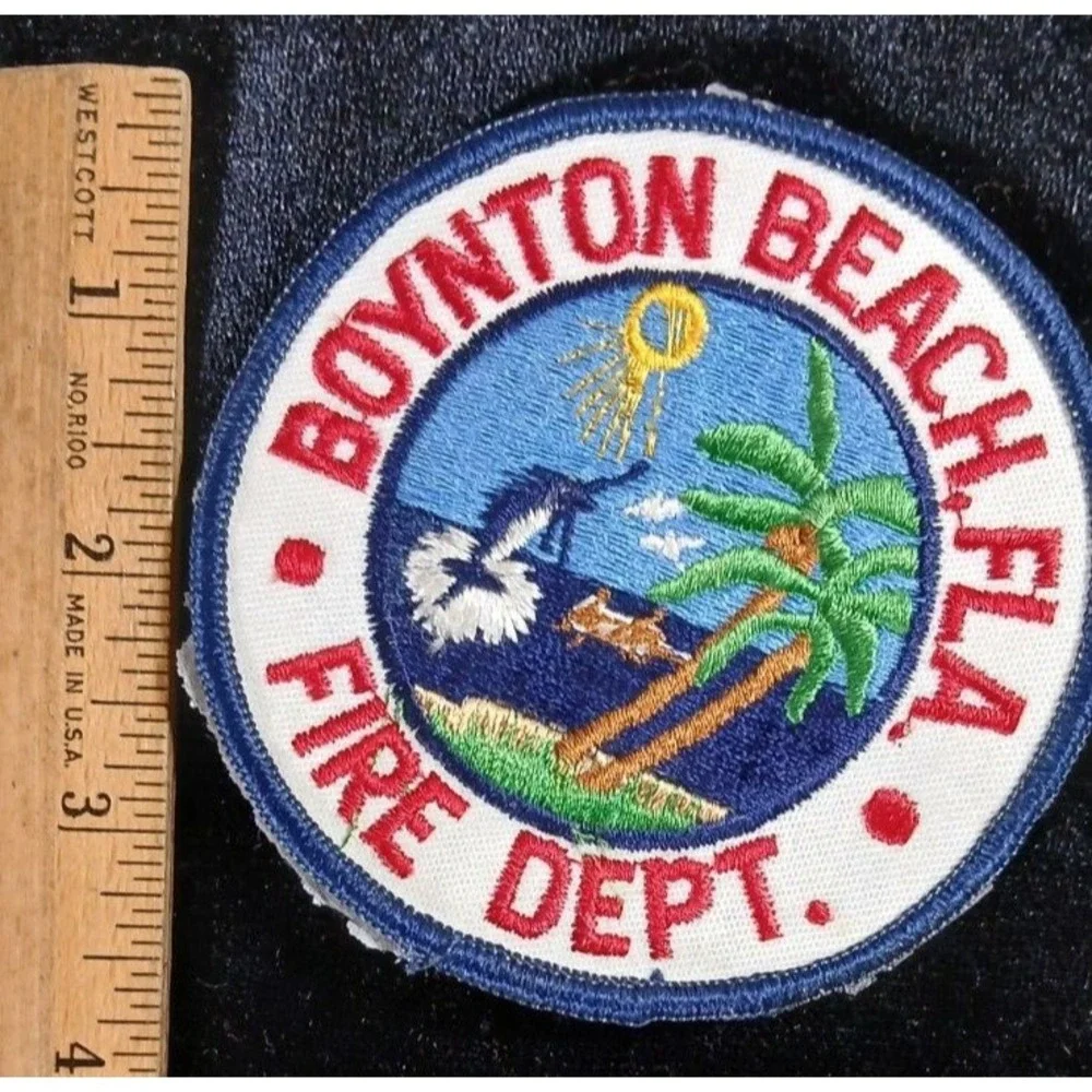 Boynton Beach Florida FL  Fire Rescue Dept Embroidered Patch Sew On 3
